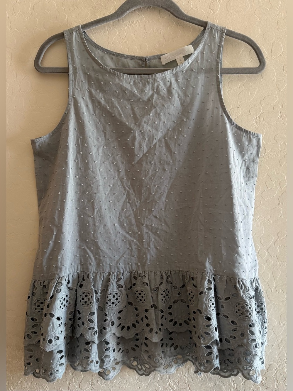 Adyson Parker, medium, 100% cotton sleeveless peplum top